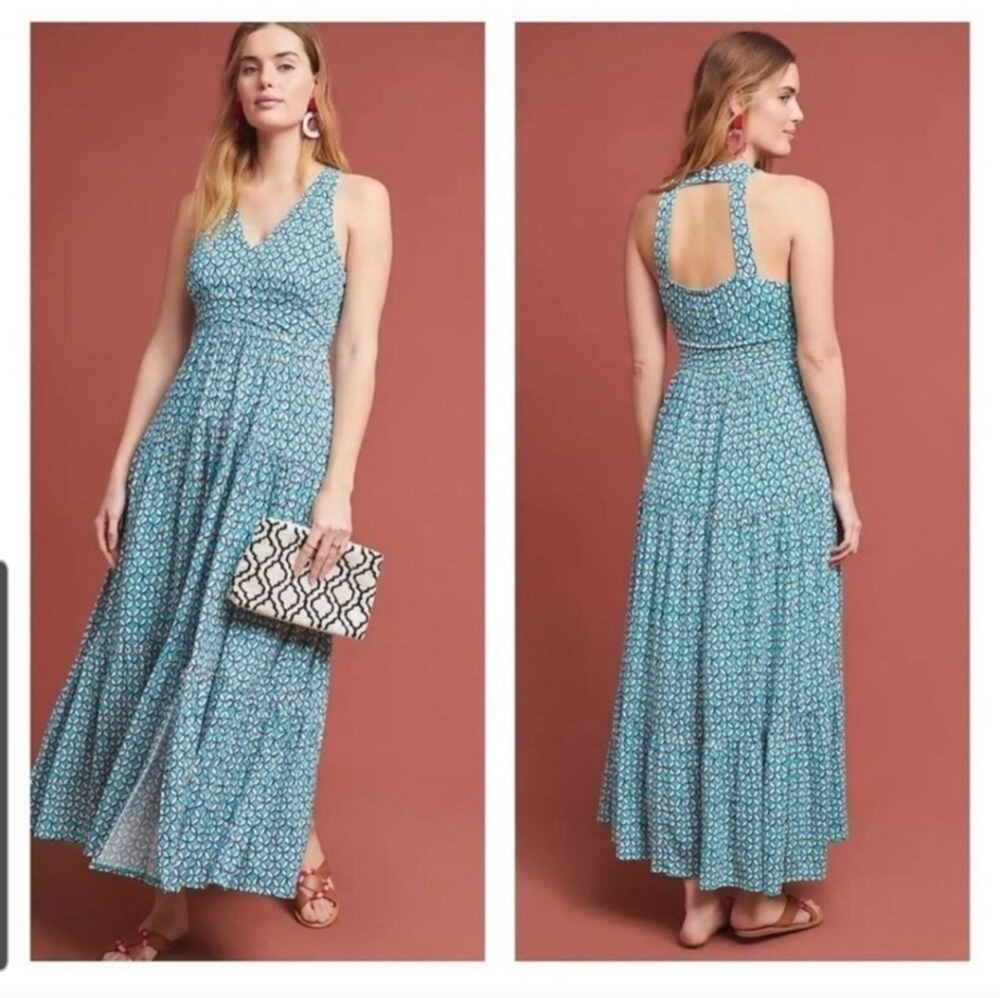 Anthropologie Maeve Mabel Tiered Maxi Dress Size XS‎